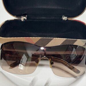 Burberry Brown Gradient B 3041 Shield Sunglasses